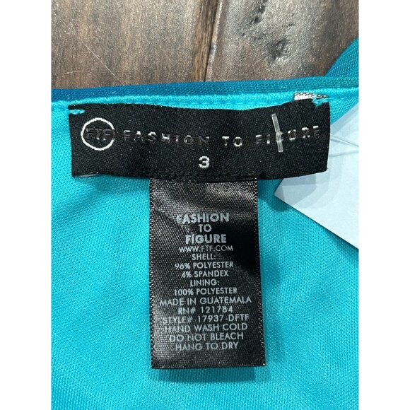 Fashion To Figure Multicolor One-Shoulder Dress Size 3 Polyester Spandex Blend - Picture 5 of 7